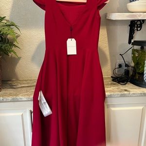 Red Dress the Population midi dress. Size S. Never worn